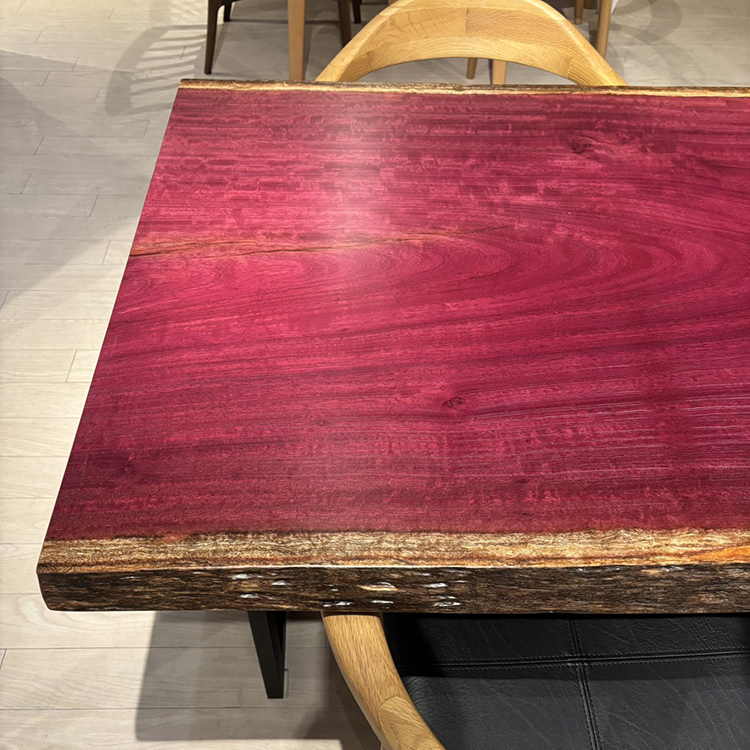 一枚板　パープルハート(杢)　322-11-2　(W180cm)
