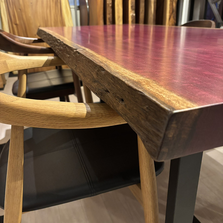 一枚板　パープルハート(杢)　322-11-2　(W180cm)