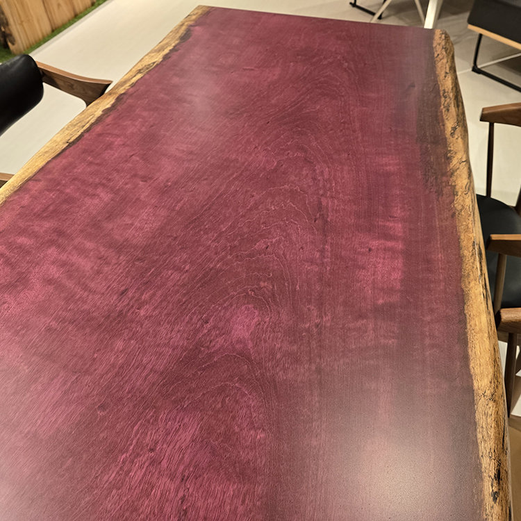 一枚板　パープルハート　324-9-3　(W160cm)　ダイニングテーブル