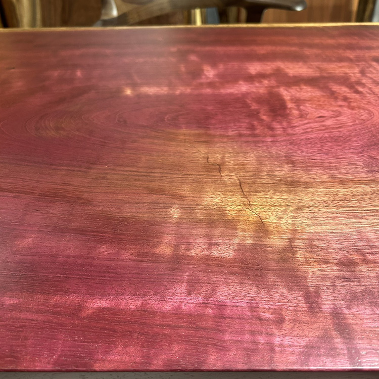 一枚板　パープルハート(杢)　324-12-2　(W170cm)　デスク