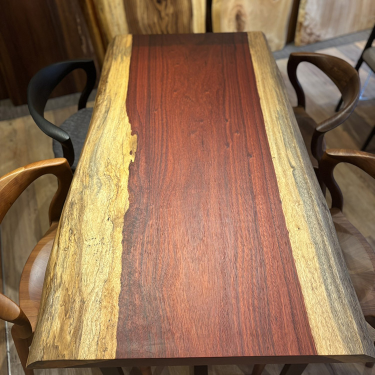 一枚板　パドック(杢)　302-15-1　(W140cm)　ローテーブル