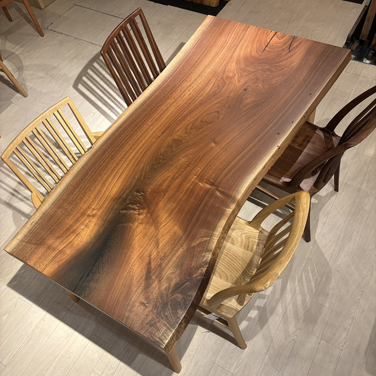 一枚板　ウォールナット　GZZ-153002-7　(W170cm)　ダイニングテーブル