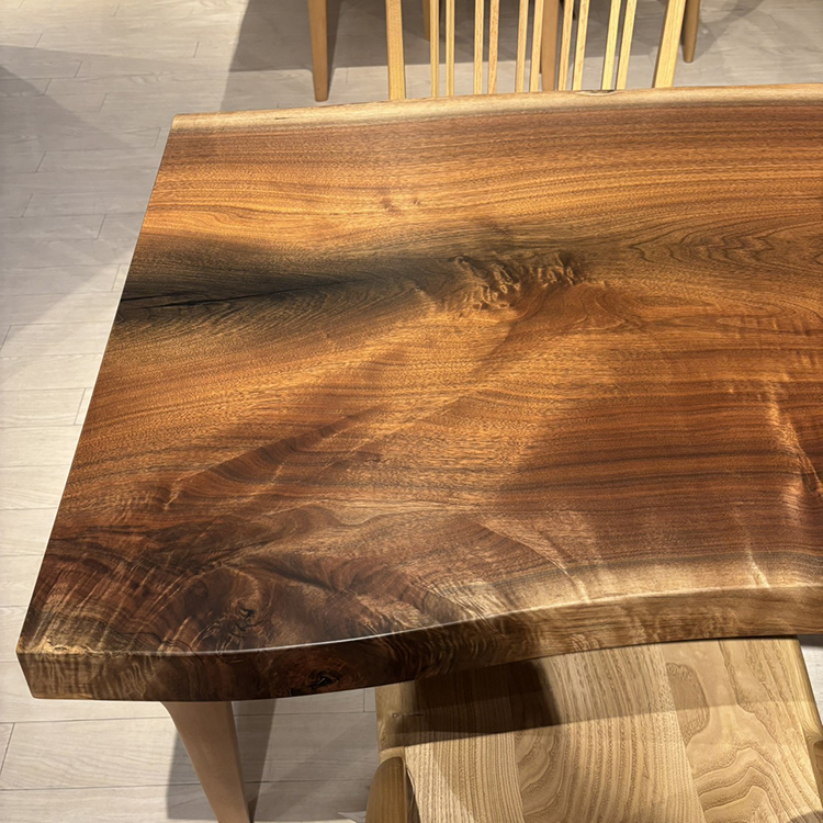 一枚板　ウォールナット　GZZ-153002-7　(W170cm)　ダイニングテーブル
