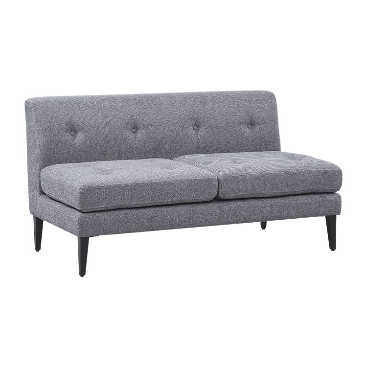 グレスソファ 2人掛け肘無 鉄脚