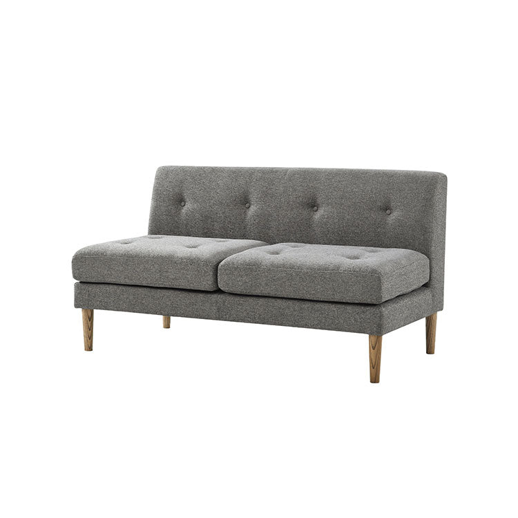 グレスソファ 2人掛け肘無 木脚