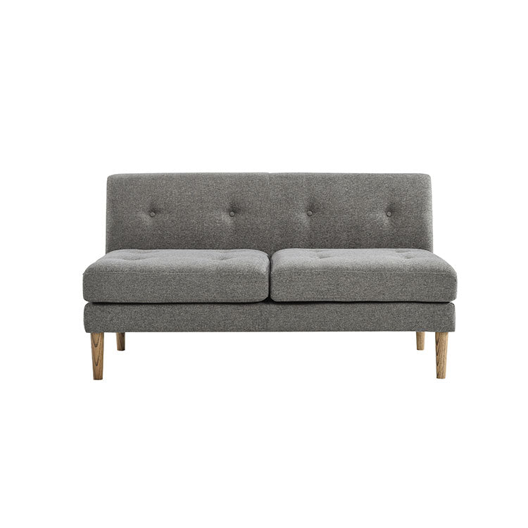 グレスソファ 2人掛け肘無 木脚