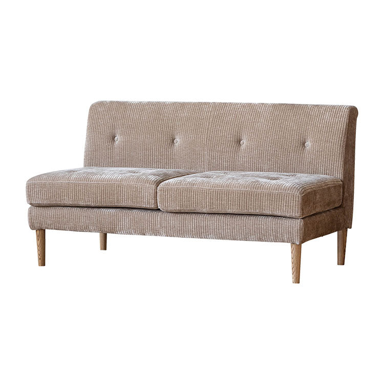 グレスソファ 2人掛け肘無 木脚