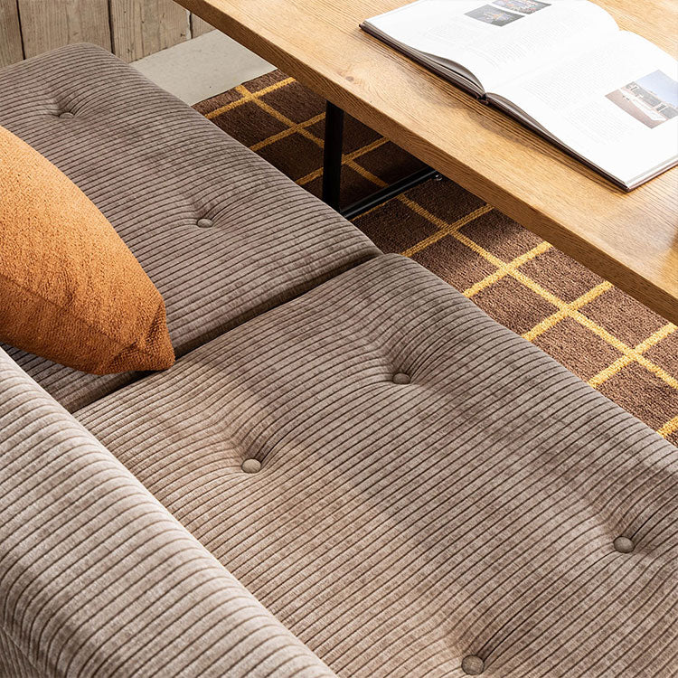 グレスソファ 2人掛け肘無 木脚