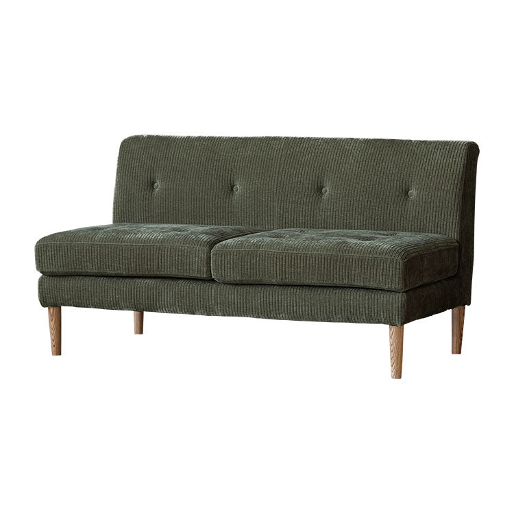 グレスソファ 2人掛け肘無 木脚