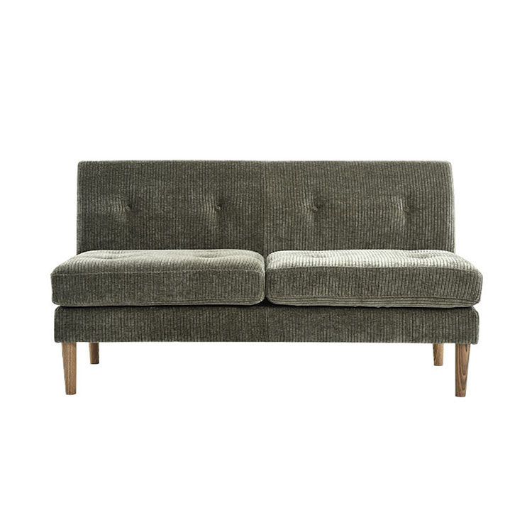 グレスソファ 2人掛け肘無 木脚