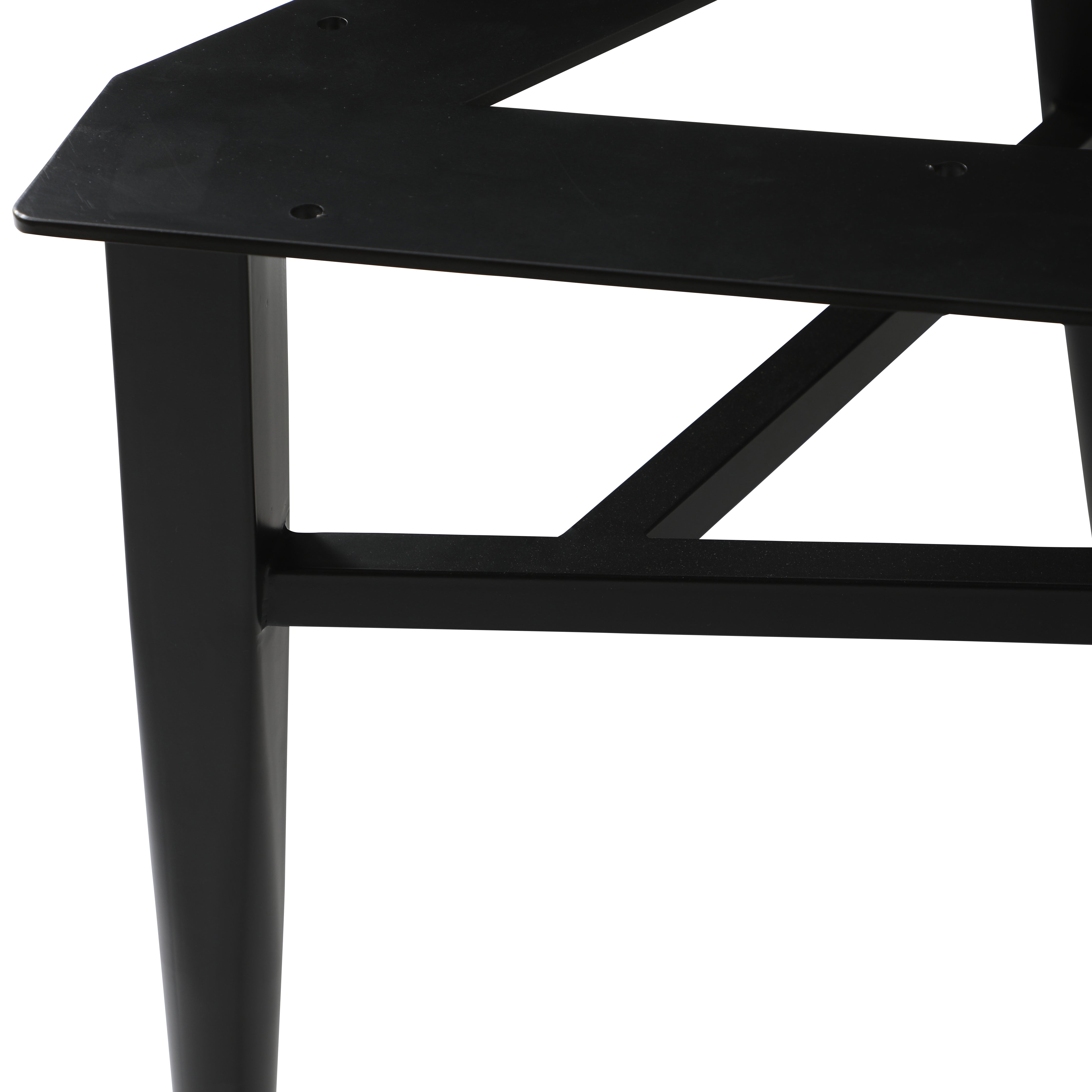 【ダイニング用】ガネシア　スチール脚　ブラック ※2本1組