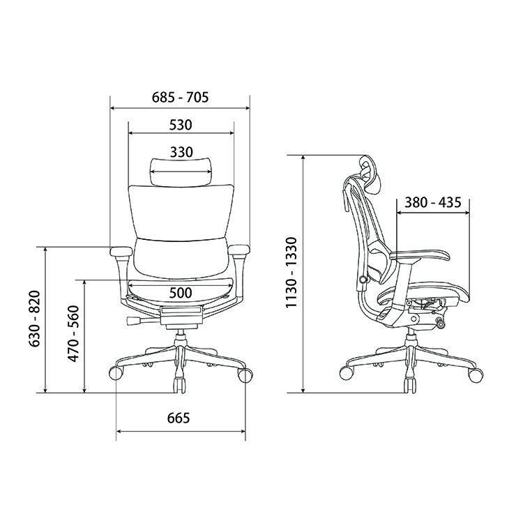 エルゴヒューマン FIT2 HAM オフィスチェア