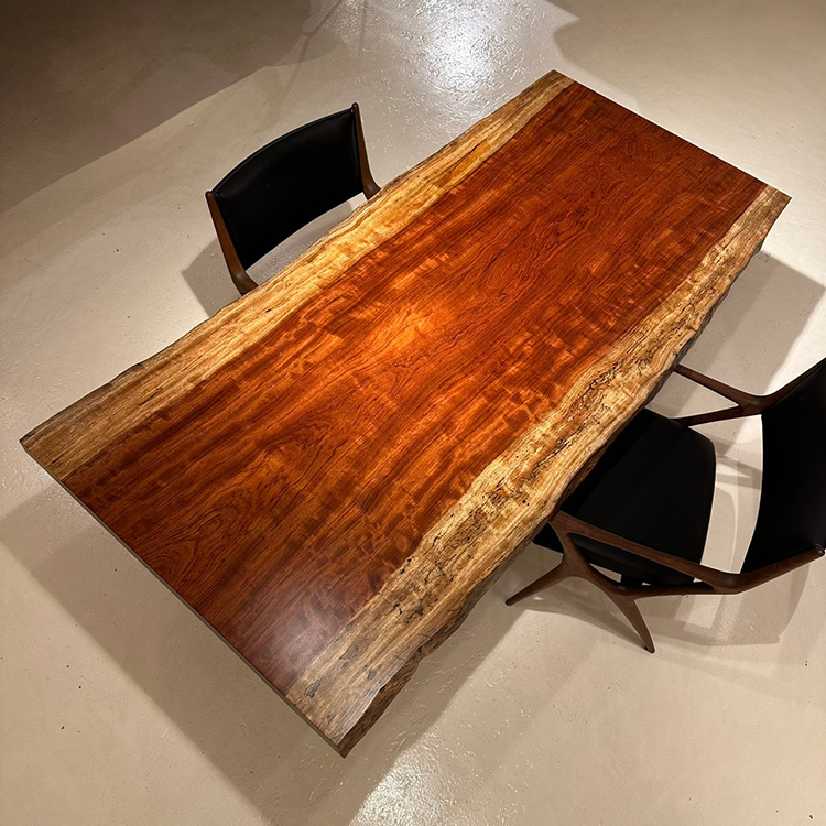 一枚板　ブビンガ(杢)　59-14-1　(W180cm)