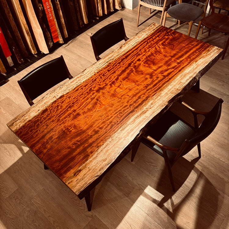 【SOLD OUT】一枚板　ブビンガ(杢)　59-14-2　(W200cm)