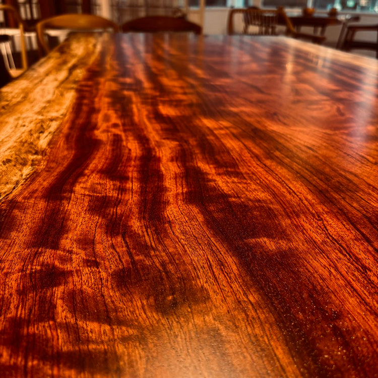 【SOLD OUT】一枚板　ブビンガ(杢)　59-14-2　(W200cm)