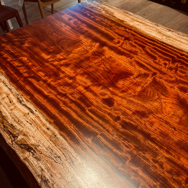 【SOLD OUT】一枚板　ブビンガ(杢)　59-14-2　(W200cm)