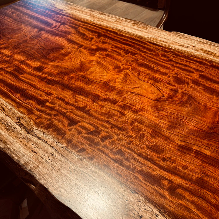 【SOLD OUT】一枚板　ブビンガ(杢)　59-14-2　(W200cm)