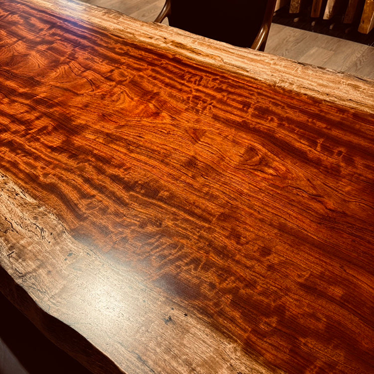 【SOLD OUT】一枚板　ブビンガ(杢)　59-14-2　(W200cm)