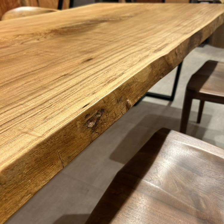 一枚板　タモ / 櫤(杢)　743-6　(W220cm)