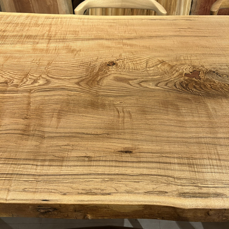 一枚板　タモ / 櫤(杢)　743-6　(W220cm)