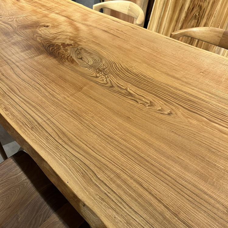 一枚板　タモ / 櫤(杢)　743-6　(W220cm)