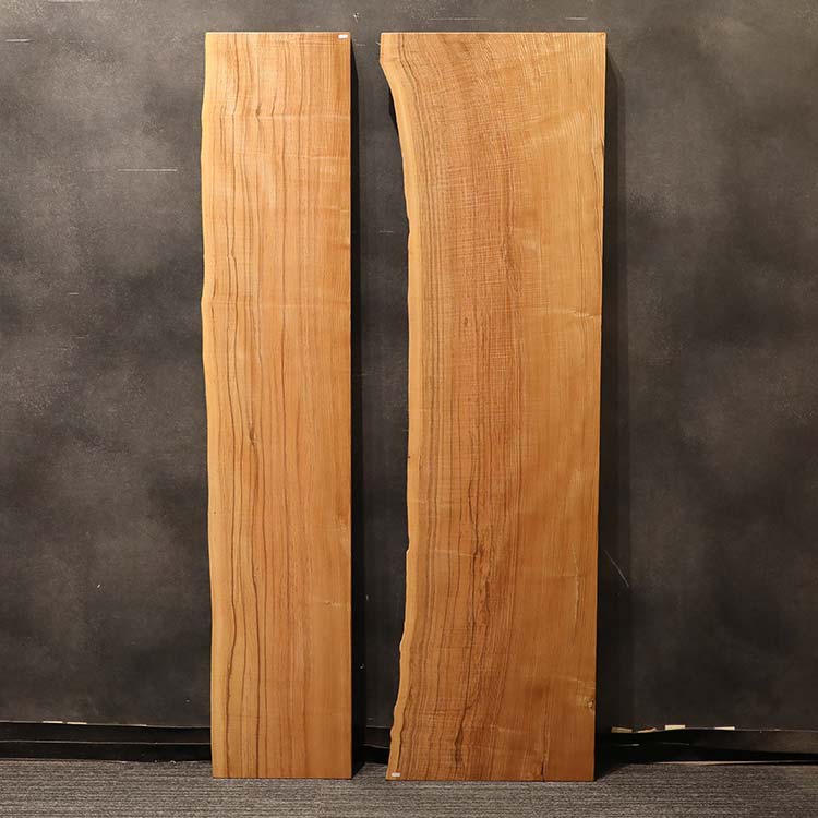 一枚板　タモ / 櫤　743-10-1+10-2　(W180cm)