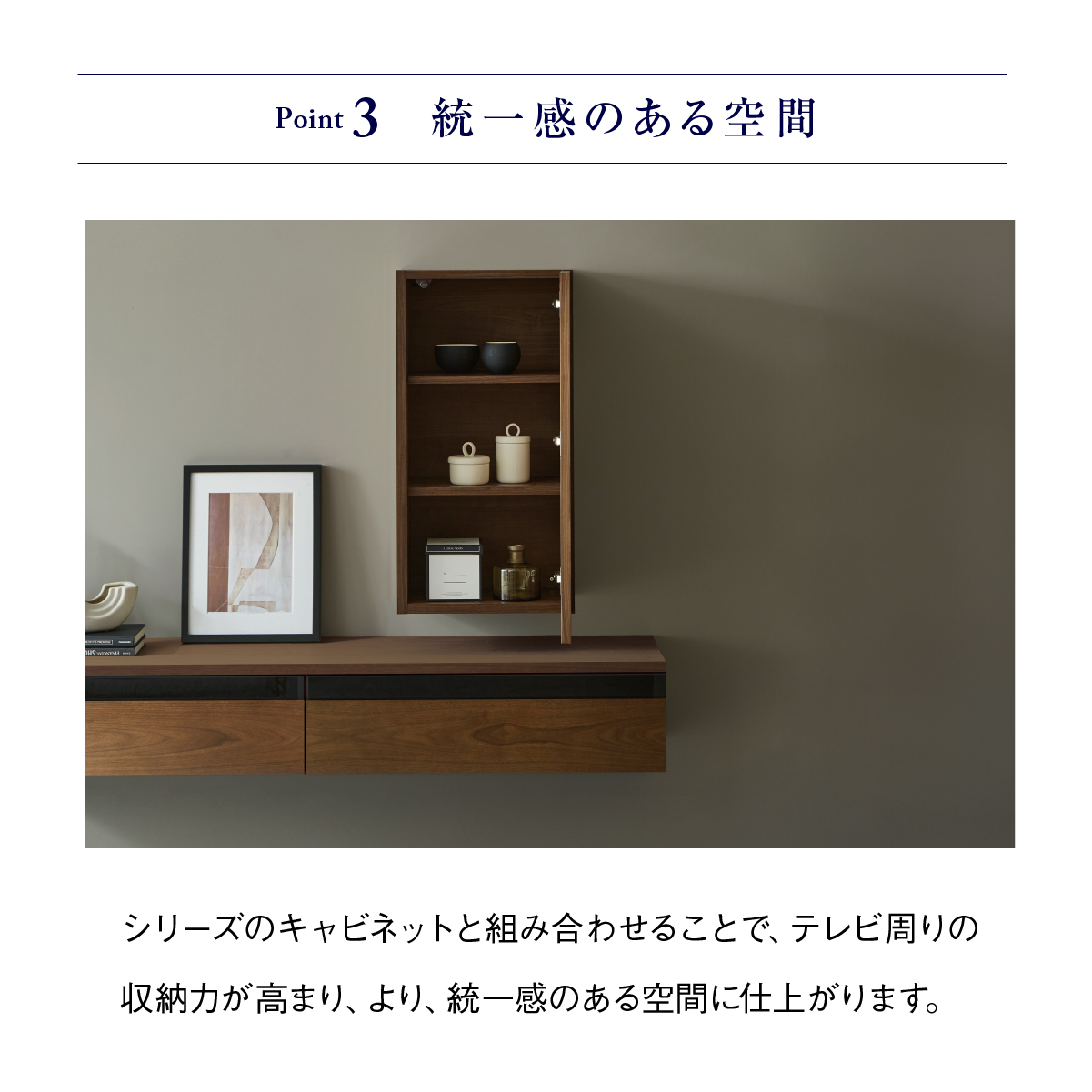 【OUTLET】 フィオロ フロート テレビボード 収納棚