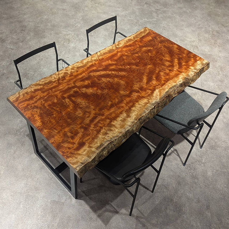 一枚板　ブビンガ(杢)　59-31-2　(W160cm)