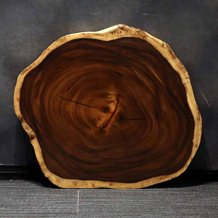 一枚板　モンキーポッド　輪切り 134-A-8-6　(W109cm)