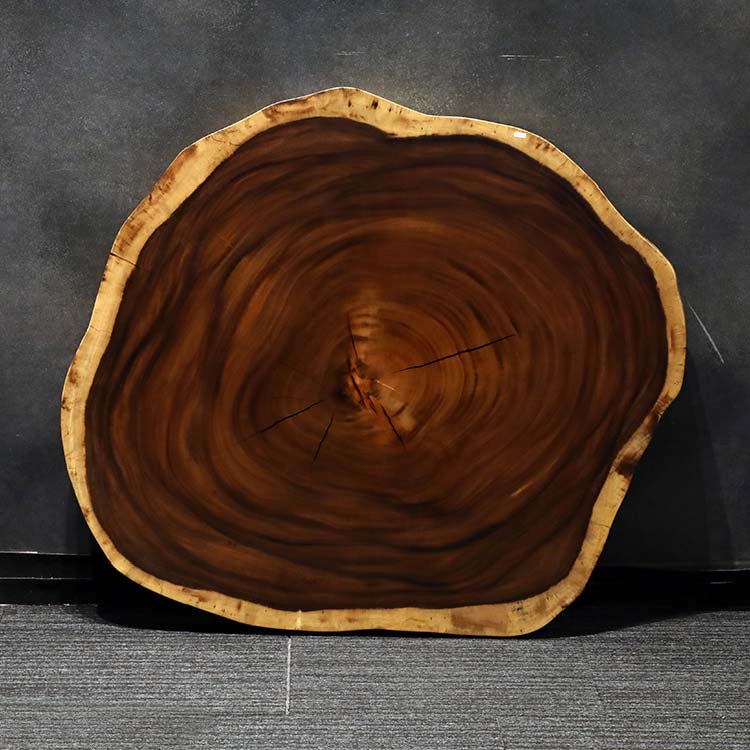 一枚板　モンキーポッド　輪切り 134-A-8-6　(W109cm)