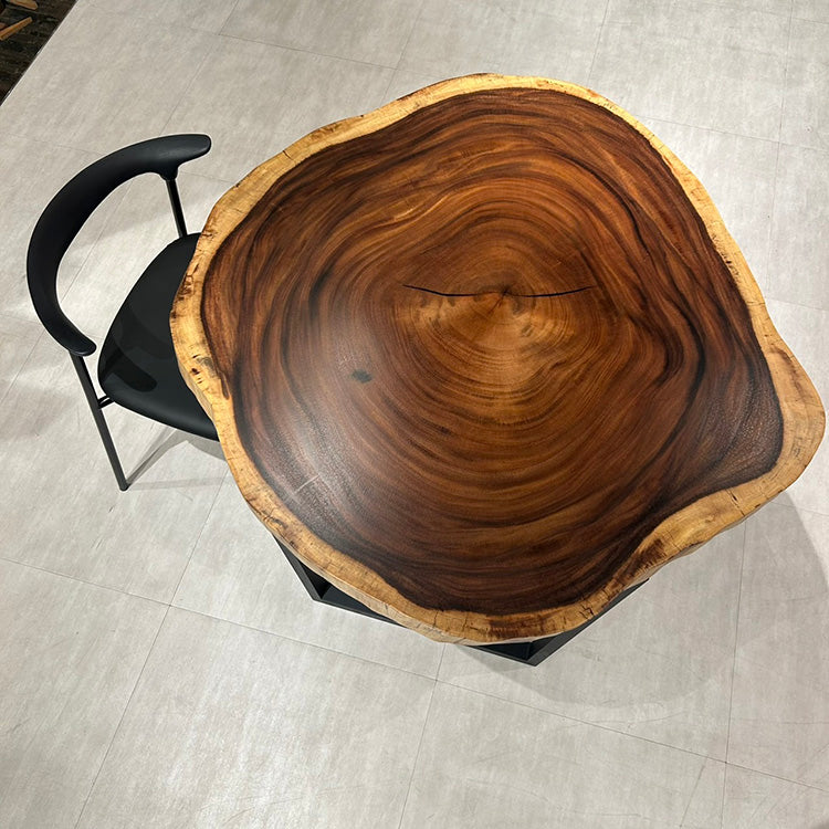 一枚板　モンキーポッド　輪切り 134-A-8-1　(W107cm)