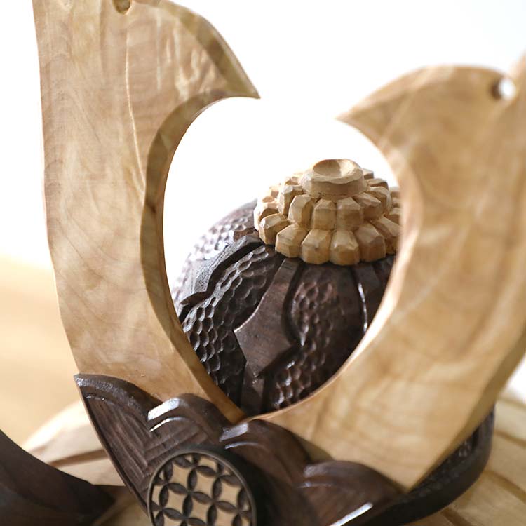 手彫り兜 #七宝つなぎ