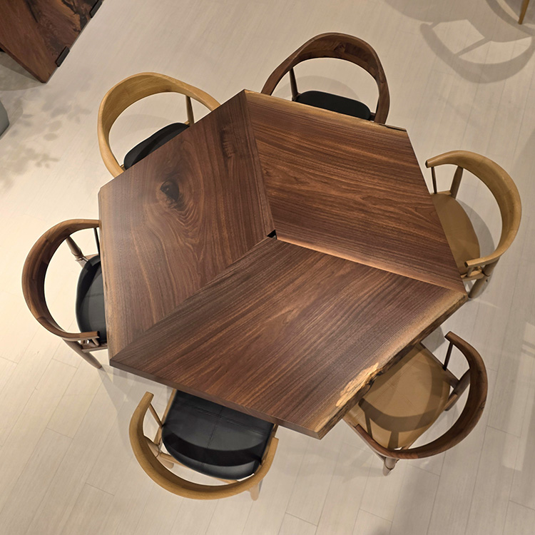 ハギ天板　ウォールナット　69239元-9-1+2+3　(W152cm)