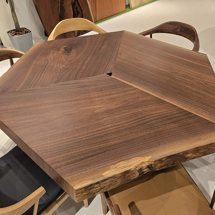 ハギ天板　ウォールナット　69239元-9-1+2+3　(W152cm)