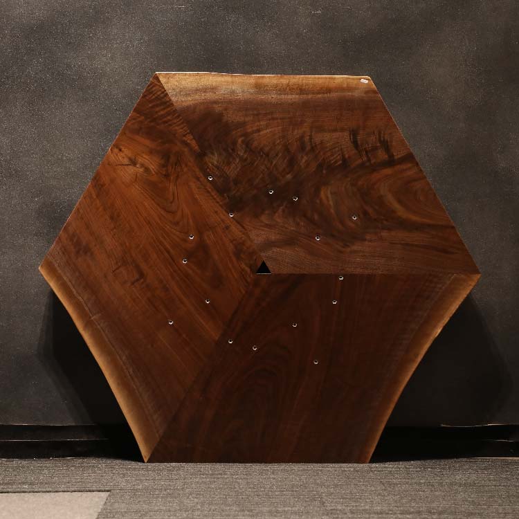 ハギ天板　ウォールナット(杢)　テトラ　HZ-HZ+HZ　(W120cm)