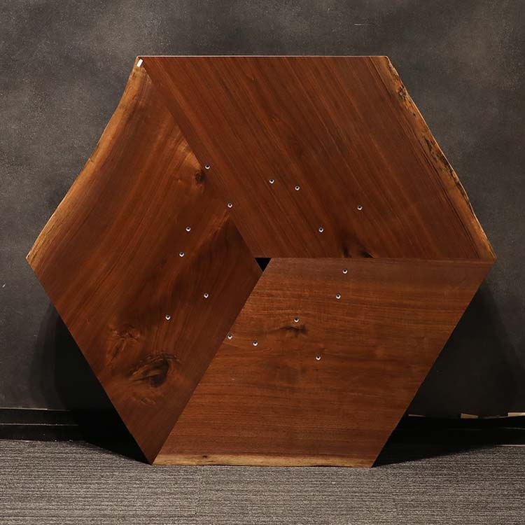 ハギ天板　ウォールナット　テトラ　25345-1-1+1-2+1-3　(W123cm)