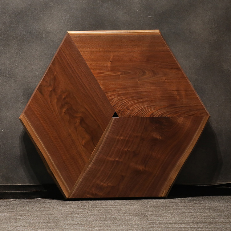 ハギ天板　テトラ　ウォールナット(杢)　174-5-1+2+580664-2/2-7　(W123cm)