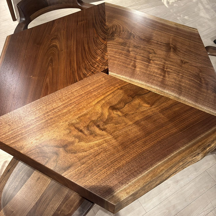 ハギ天板　テトラ　ウォールナット(杢)　174-5-1+2+580664-2/2-7　(W123cm)