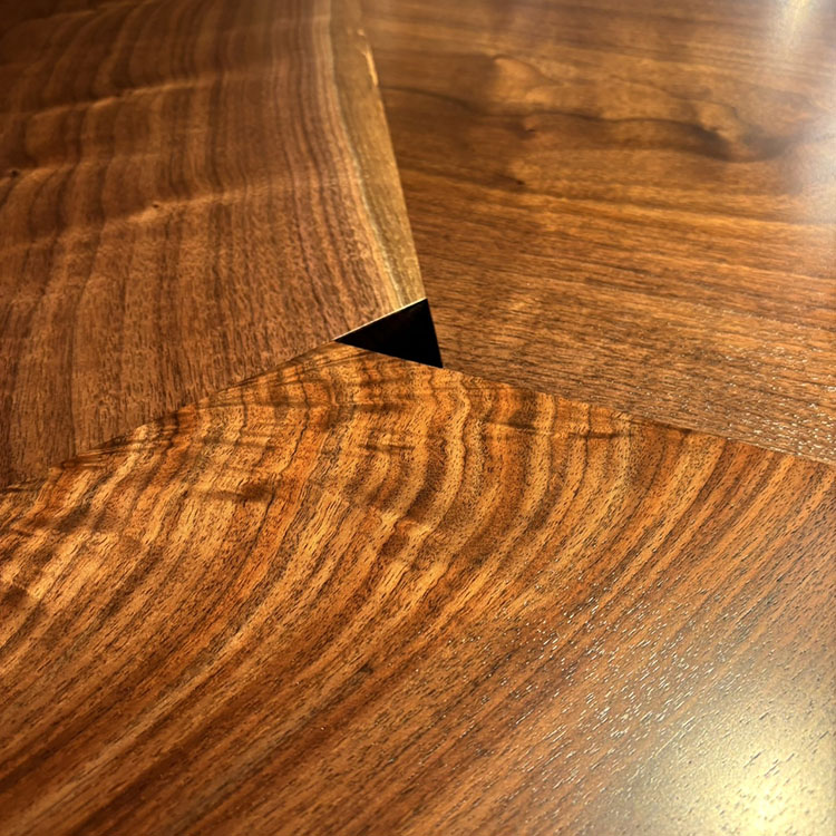 ハギ天板　テトラ　ウォールナット(杢)　174-5-1+2+580664-2/2-7　(W123cm)