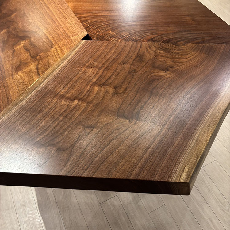 ハギ天板　テトラ　ウォールナット(杢)　174-5-1+2+580664-2/2-7　(W123cm)