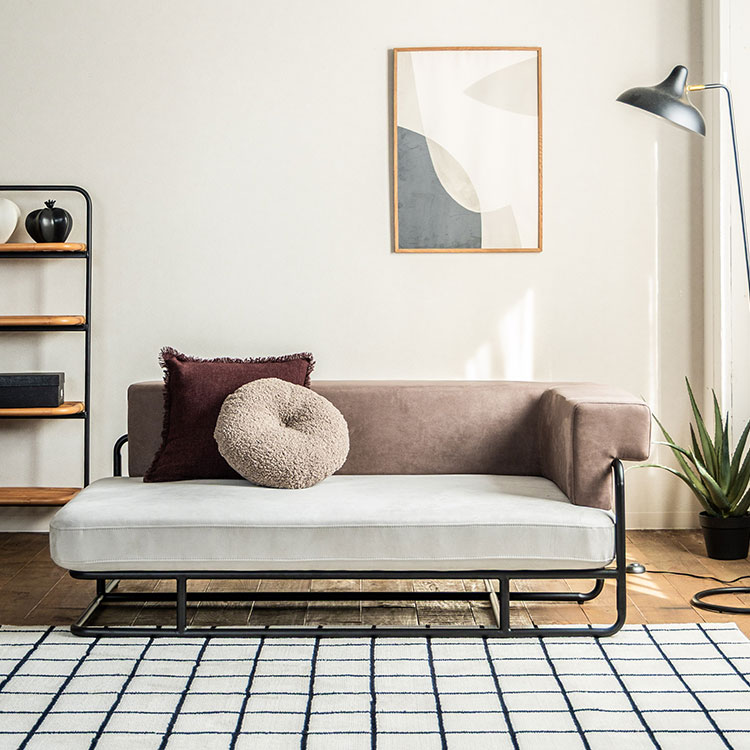 ターズ ソファ 2人掛け右肘 SUDカリブ/SUDライトグレー