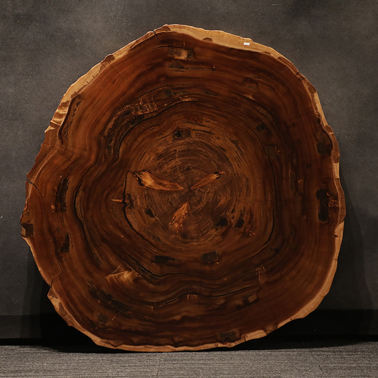 一枚板　ヤクスギ / 屋久杉(杢)　輪切り 2-1/2-1　(W109cm)