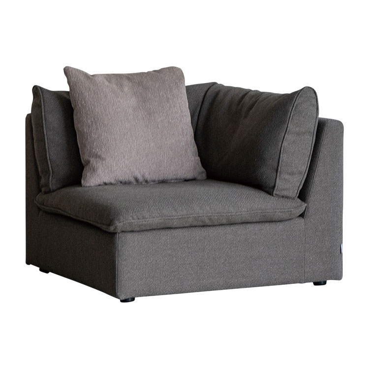 オフトソファ コーナー GRAチャコールグレー/TIMベージュ