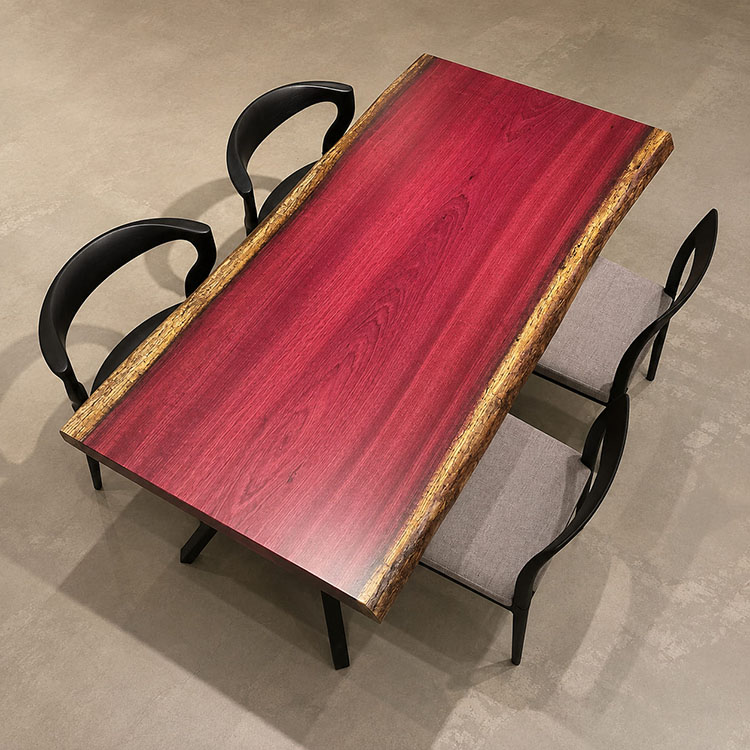 一枚板テーブル　パープルハート　323-2/2-27-1　(W150cm)