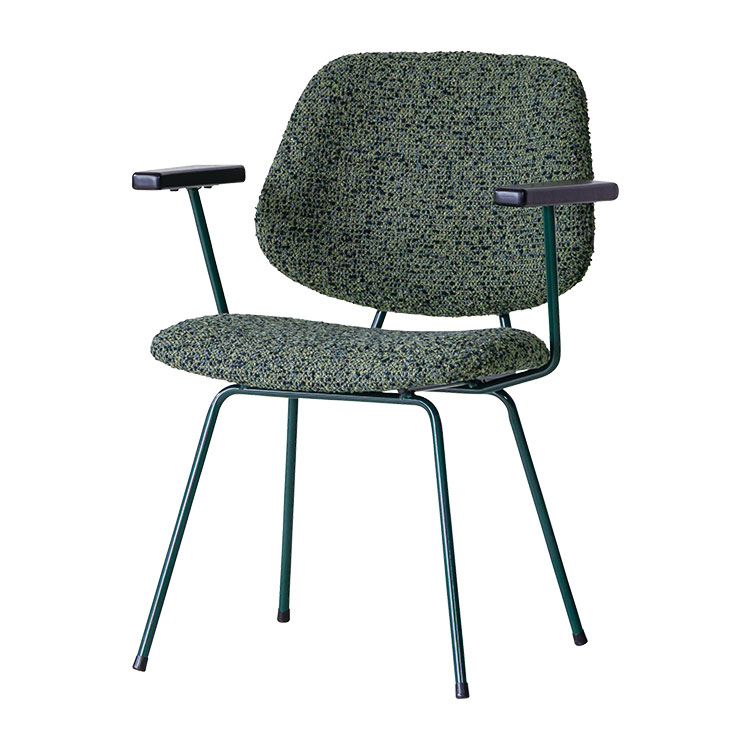 アボック ダイニングチェア 肘付 カラー脚