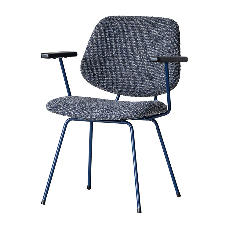 アボック ダイニングチェア 肘付 カラー脚