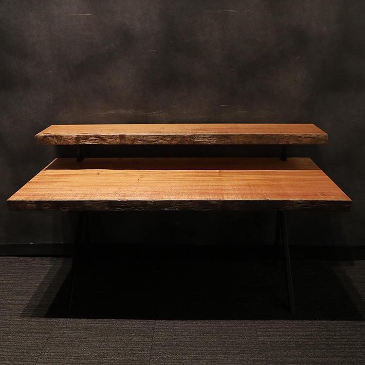 一枚板　アフリカンマホガニー　437-17-2+3　(W150cm)