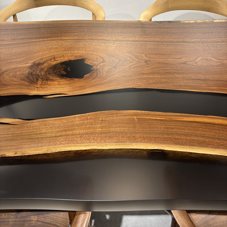 RESINテーブル　ウォールナット　25410-9　(W230cm)