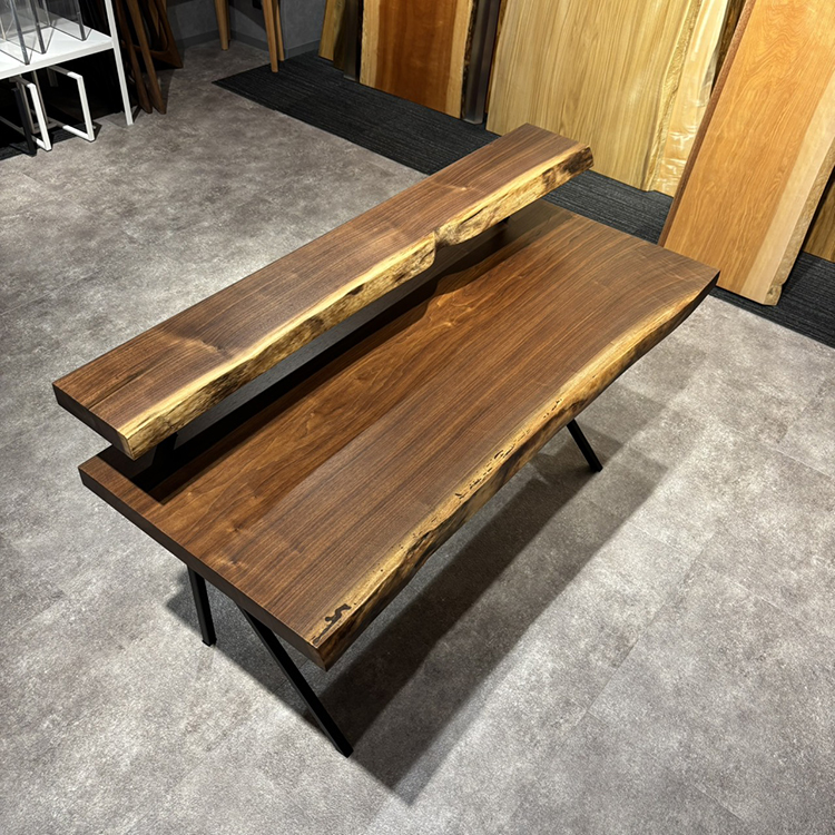 一枚板　ウォールナット　25373-9+2025-0926　(W150cm)