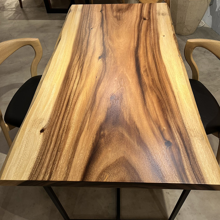 一枚板テーブル　モンキーポッド　345-3-2　(W130cm)